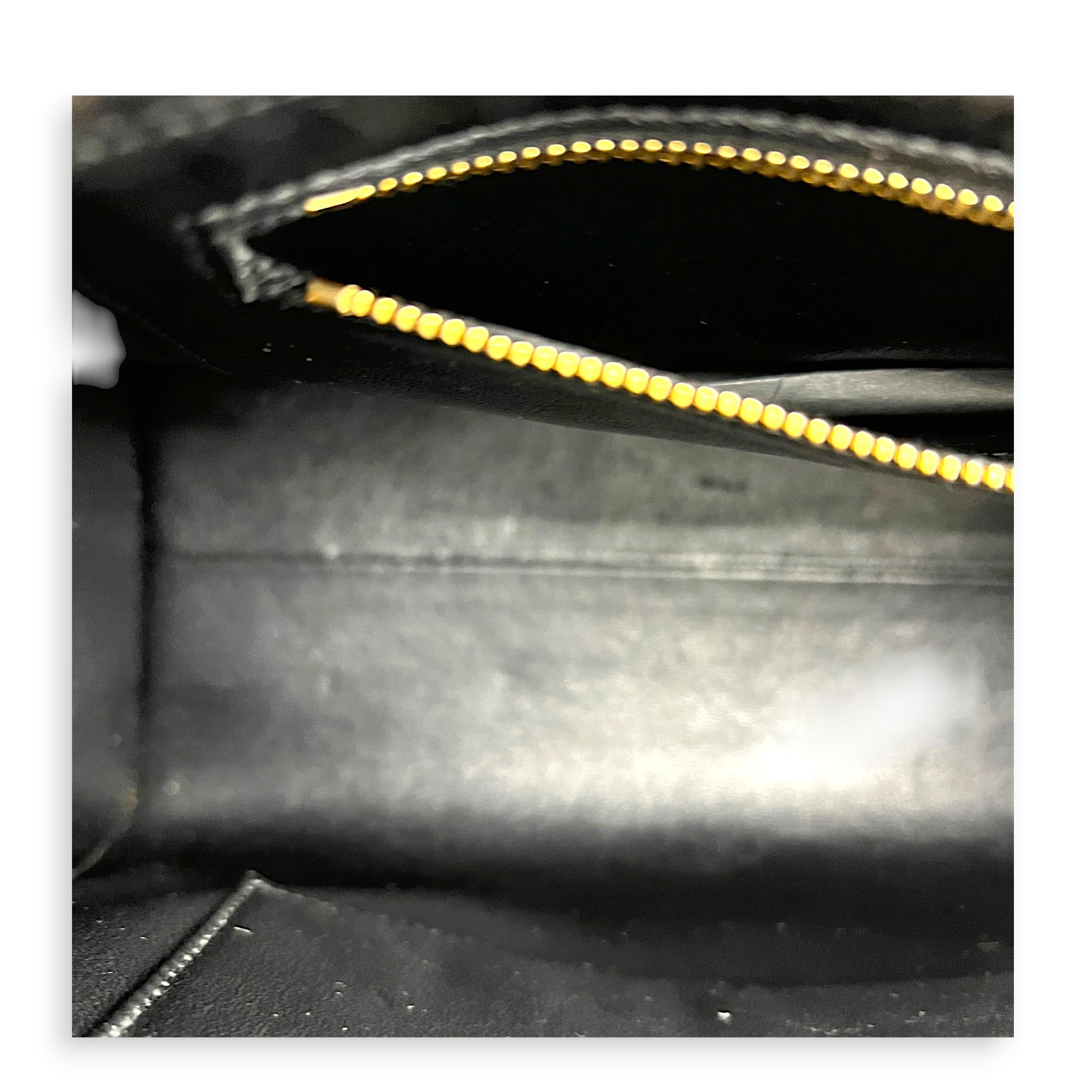 Cabas Top Handle Bag Black in Calfskin, Gold hardware