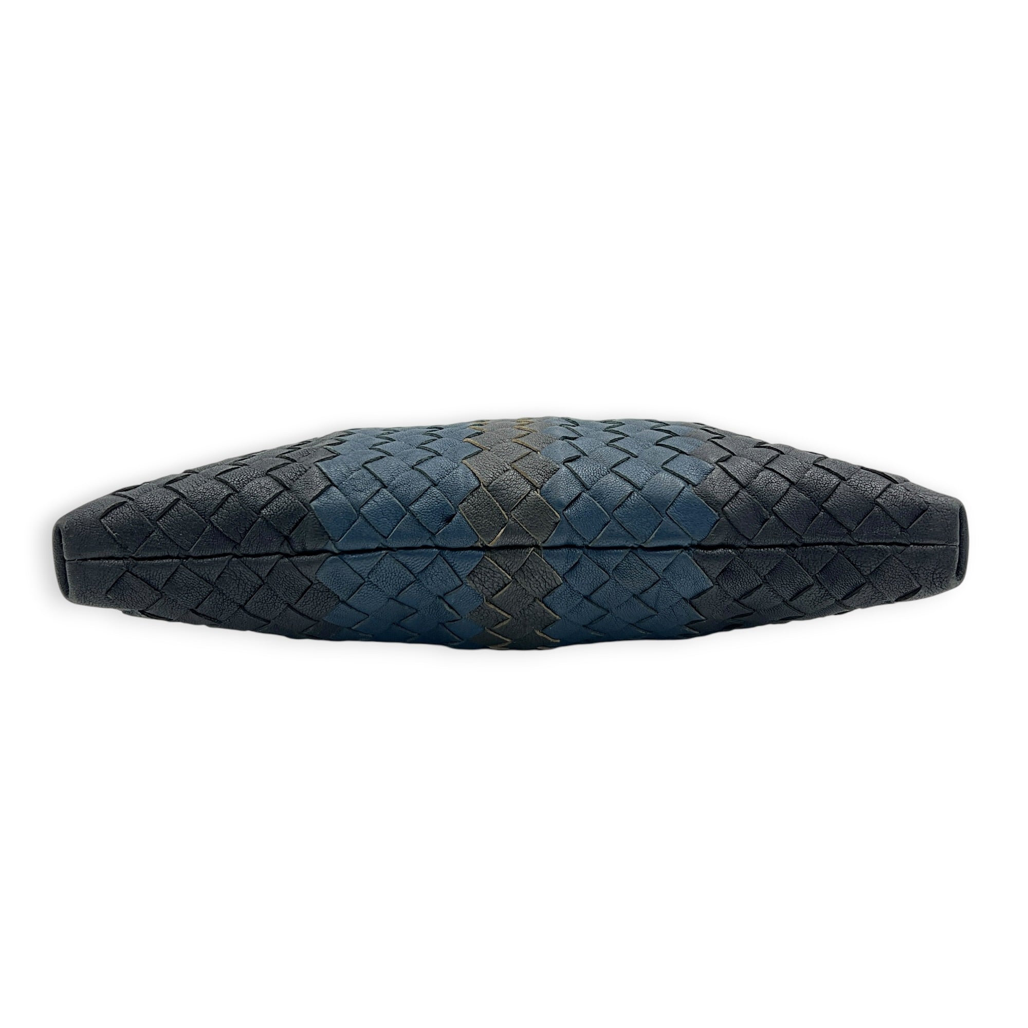 Intrecciato Messenger Black in Calfskin, Ruthenium hardware