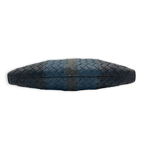 Intrecciato Messenger Black in Calfskin, Ruthenium hardware