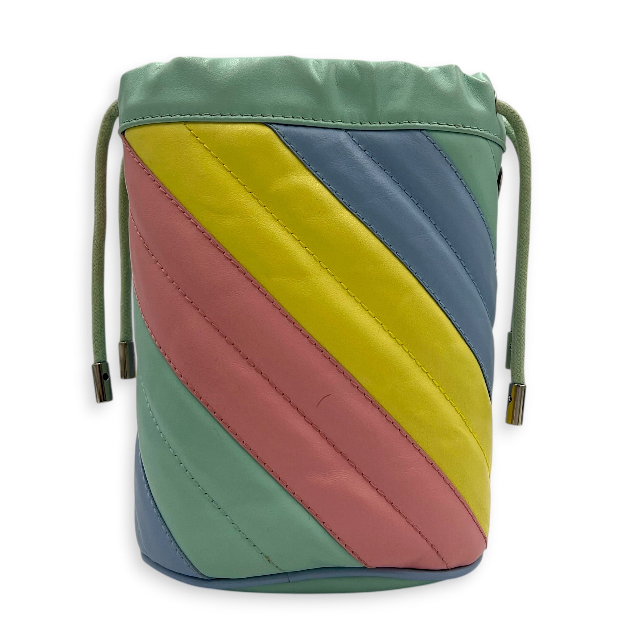 GG Marmont Bucket Bag Multi-colour in Calfskin, Silver hardware