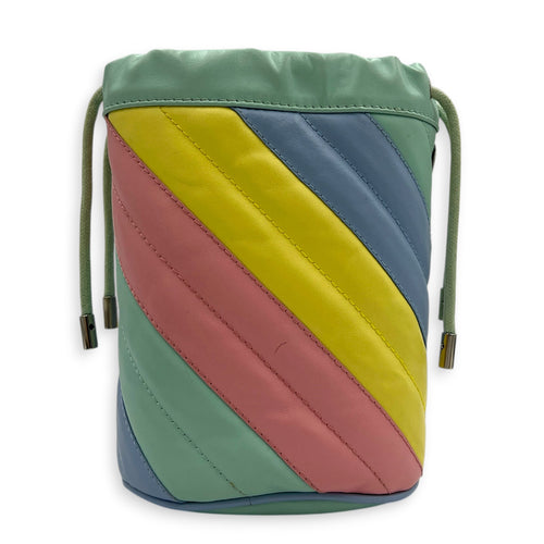 GG Marmont Bucket Bag Multi-colour in Calfskin, Silver hardware
