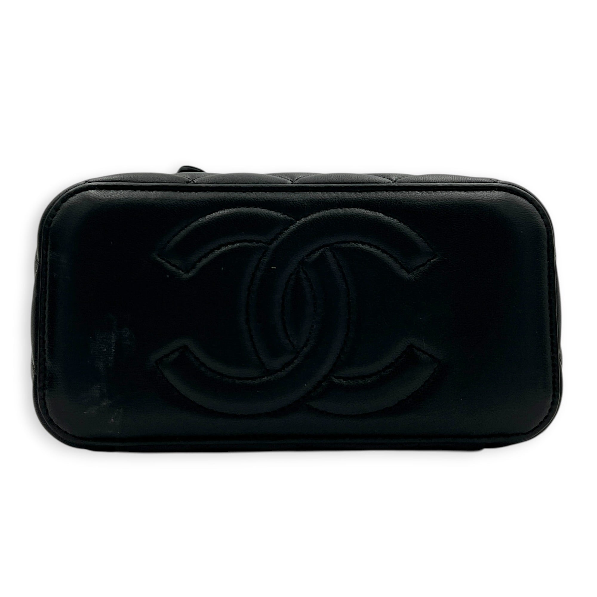 CC Vanity Bag Black in Lambskin, So Black hardware