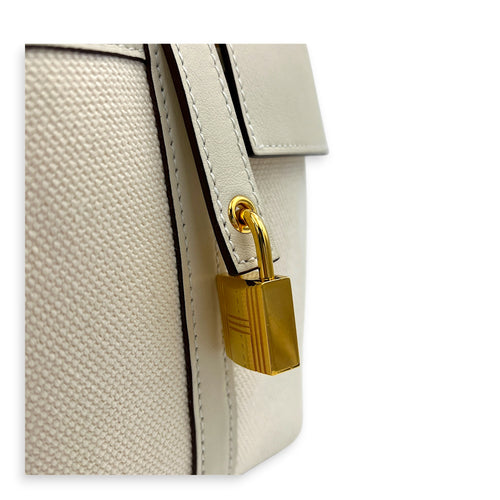 Picotin Cargo 18 Nata Top Handle Bag in Canvas, Gold hardware