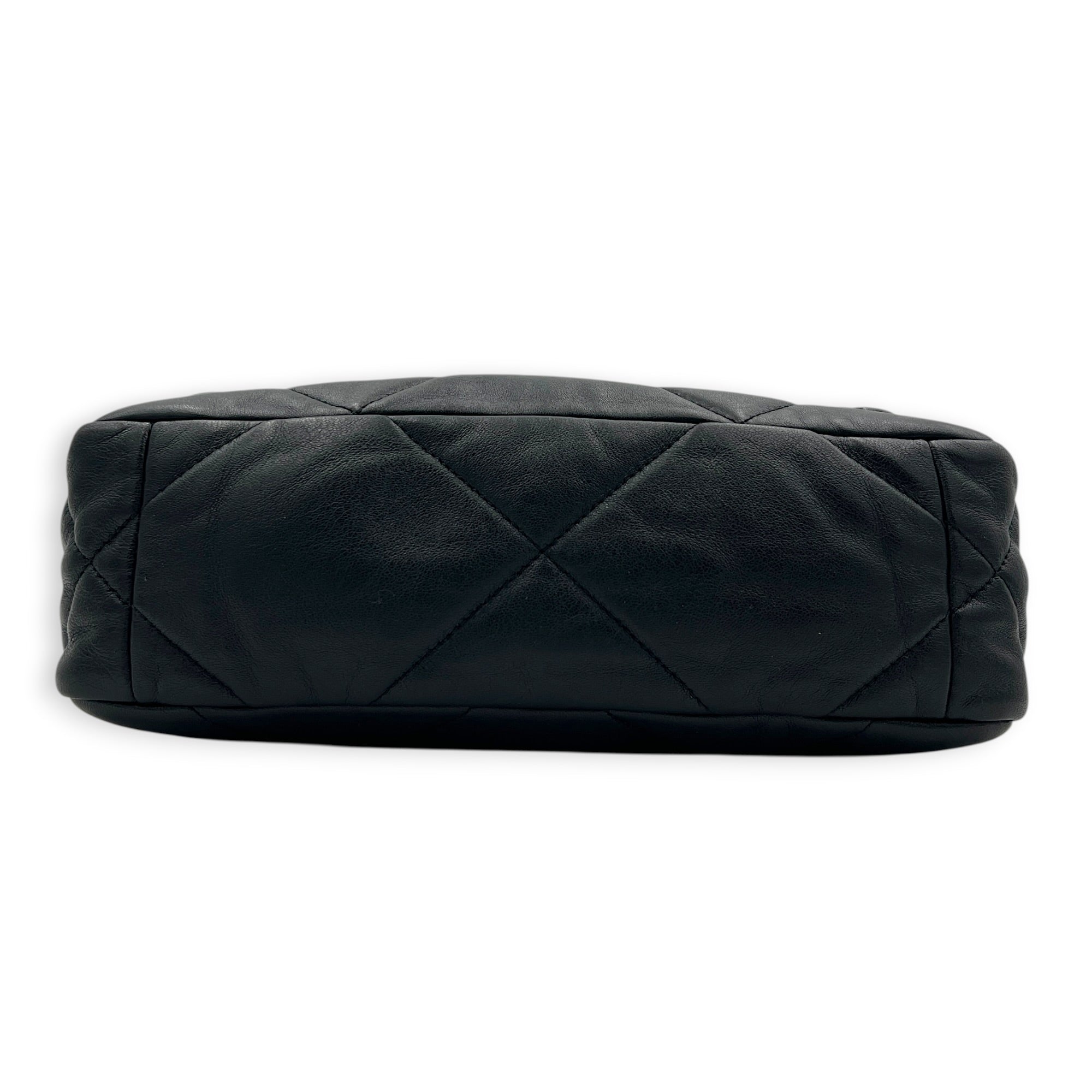 C19 Small Black Shoulder Bag in Lambskin, Gold hardware