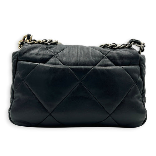 C19 Shoulder Bag Small Black in Lambskin, Silver hardware