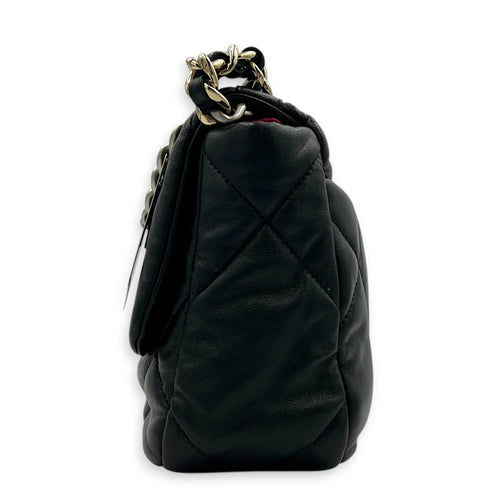 C19 Shoulder Bag Small Black in Lambskin, Silver hardware