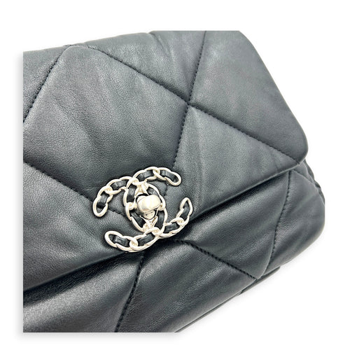 C19 Shoulder Bag Small Black in Lambskin, Silver hardware