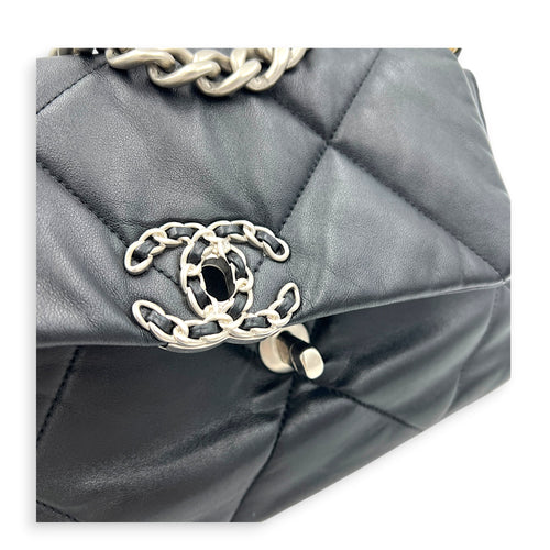 C19 Shoulder Bag Small Black in Lambskin, Silver hardware