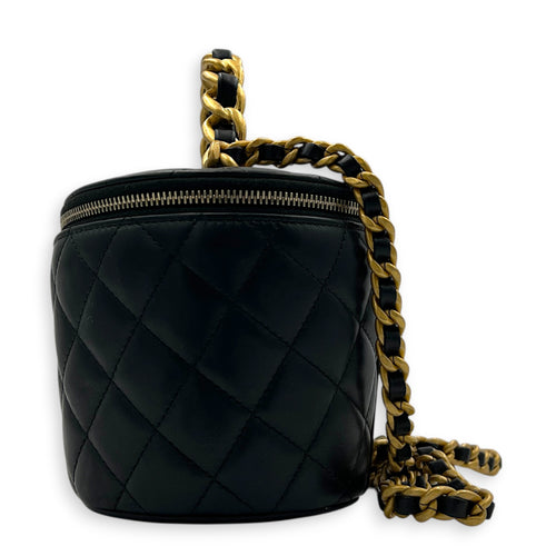 CC Vanity Bag Black in Lambskin, Gold hardware