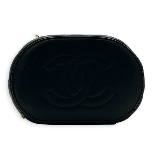 CC Vanity Bag Black in Lambskin, Gold hardware