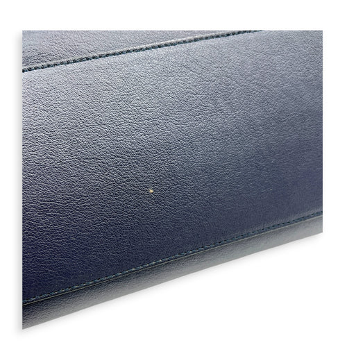 Logo Tote Bag Black in Calfskin, Silver hardware