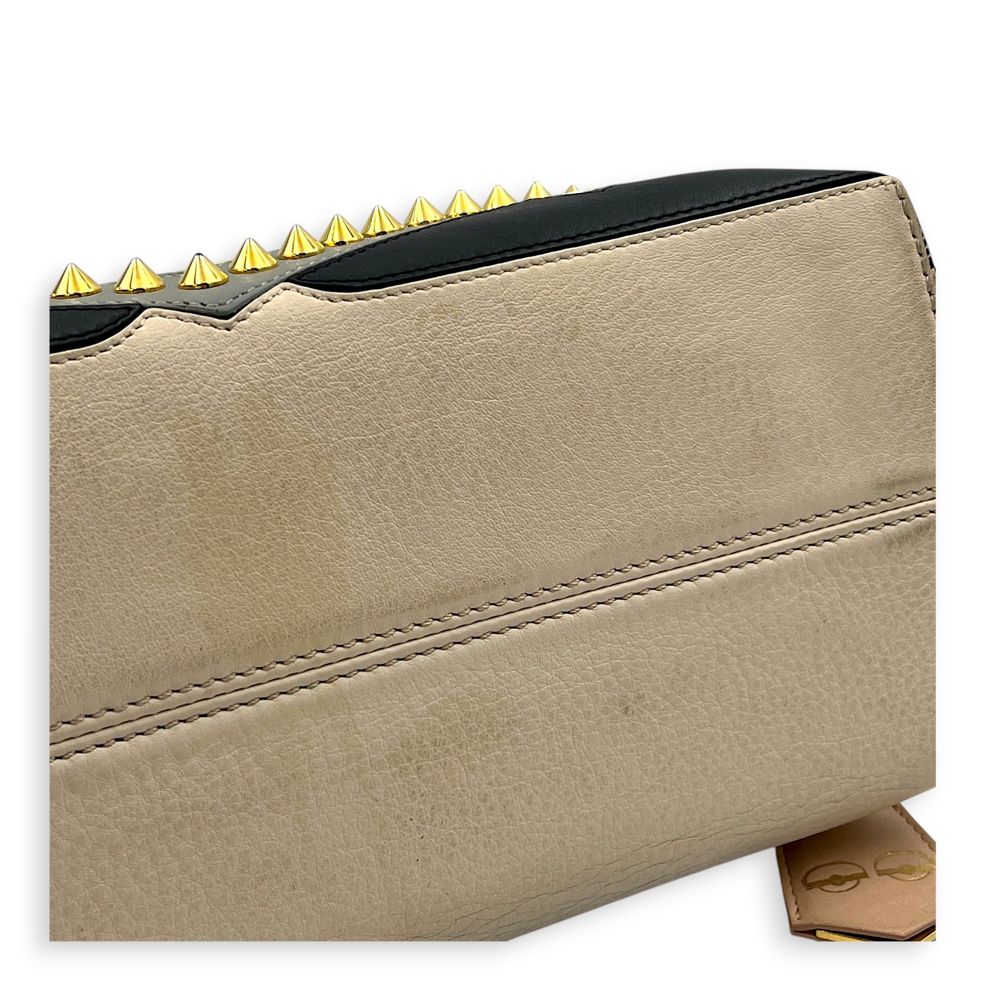 By The Way Crossbody Bag Beige in Calfskin, Gold hardware