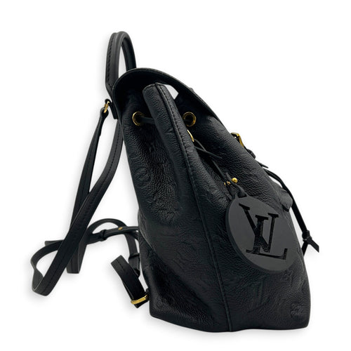 Montsouris Backpack Black in Empreinte Leather, Gold hardware
