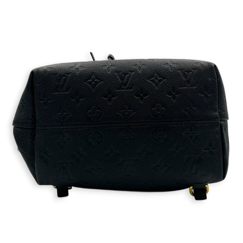 Montsouris Backpack Black in Empreinte Leather, Gold hardware