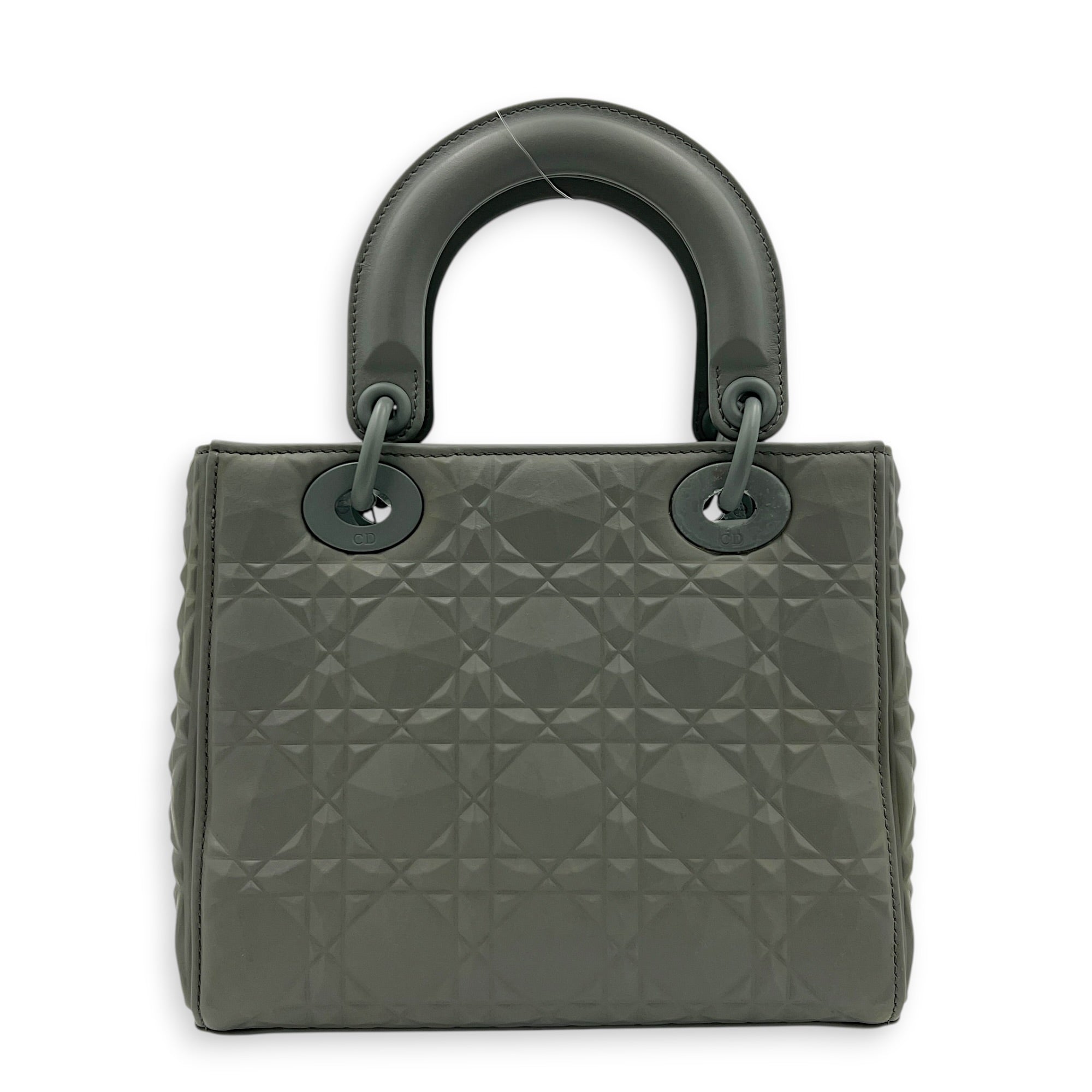 Lady Dior My ABCDior Small Ultramatte Diamond Top Handle Bag in Lambskin, Ultramatte hardware