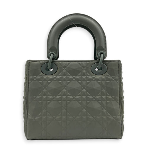 Lady Dior My ABCDior Small Ultramatte Diamond Top Handle Bag in Lambskin, Ultramatte hardware