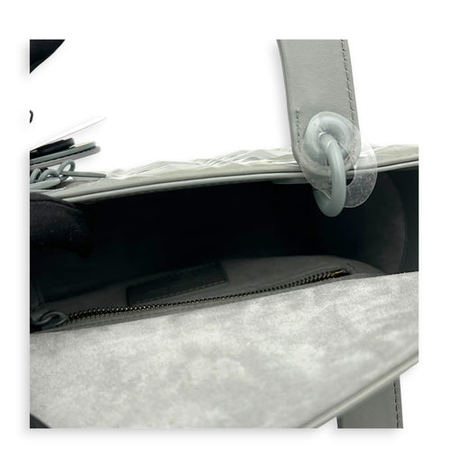 Lady Dior My ABCDior Small Ultramatte Diamond Top Handle Bag in Lambskin, Ultramatte hardware