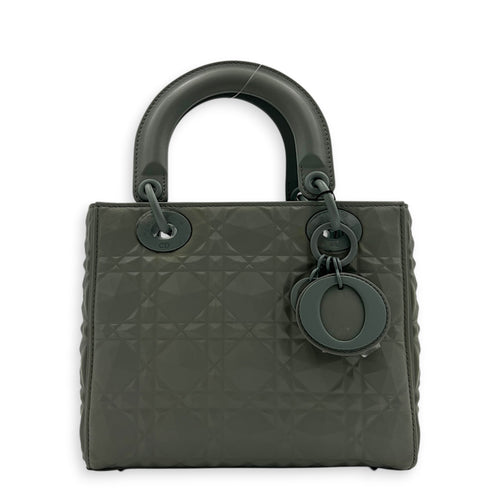 Lady Dior My ABCDior Small Ultramatte Diamond Top Handle Bag in Lambskin, Ultramatte hardware