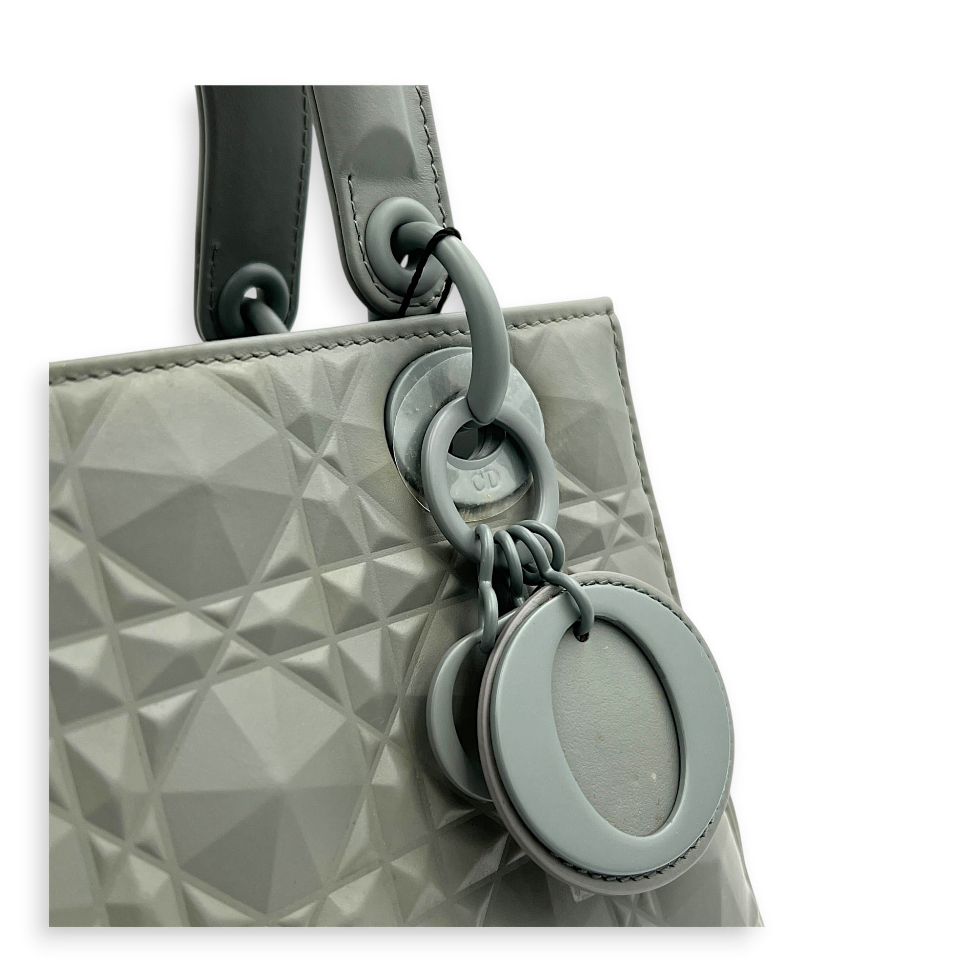 Lady Dior My ABCDior Small Ultramatte Diamond Top Handle Bag in Lambskin, Ultramatte hardware