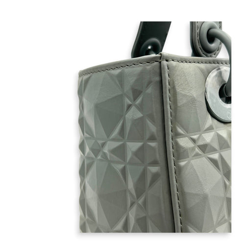 Lady Dior My ABCDior Small Ultramatte Diamond Top Handle Bag in Lambskin, Ultramatte hardware