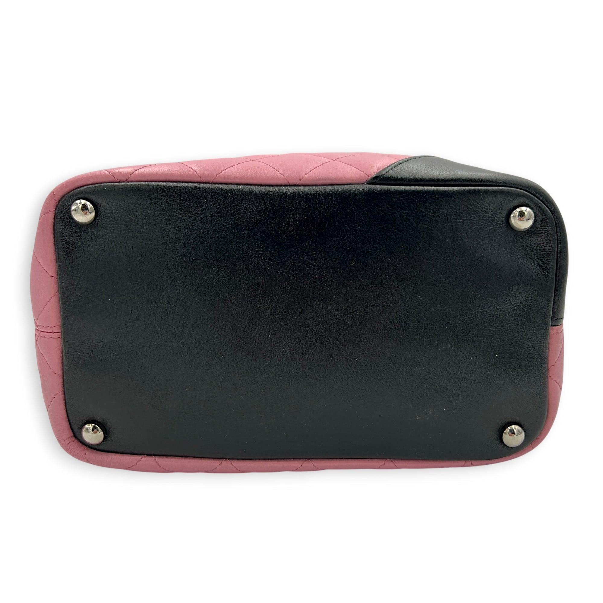Cambon Tote Bag Pink in Calfskin, Silver hardware
