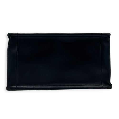 Book Tote Top Handle Bag Blue in Canvas, Gold hardware