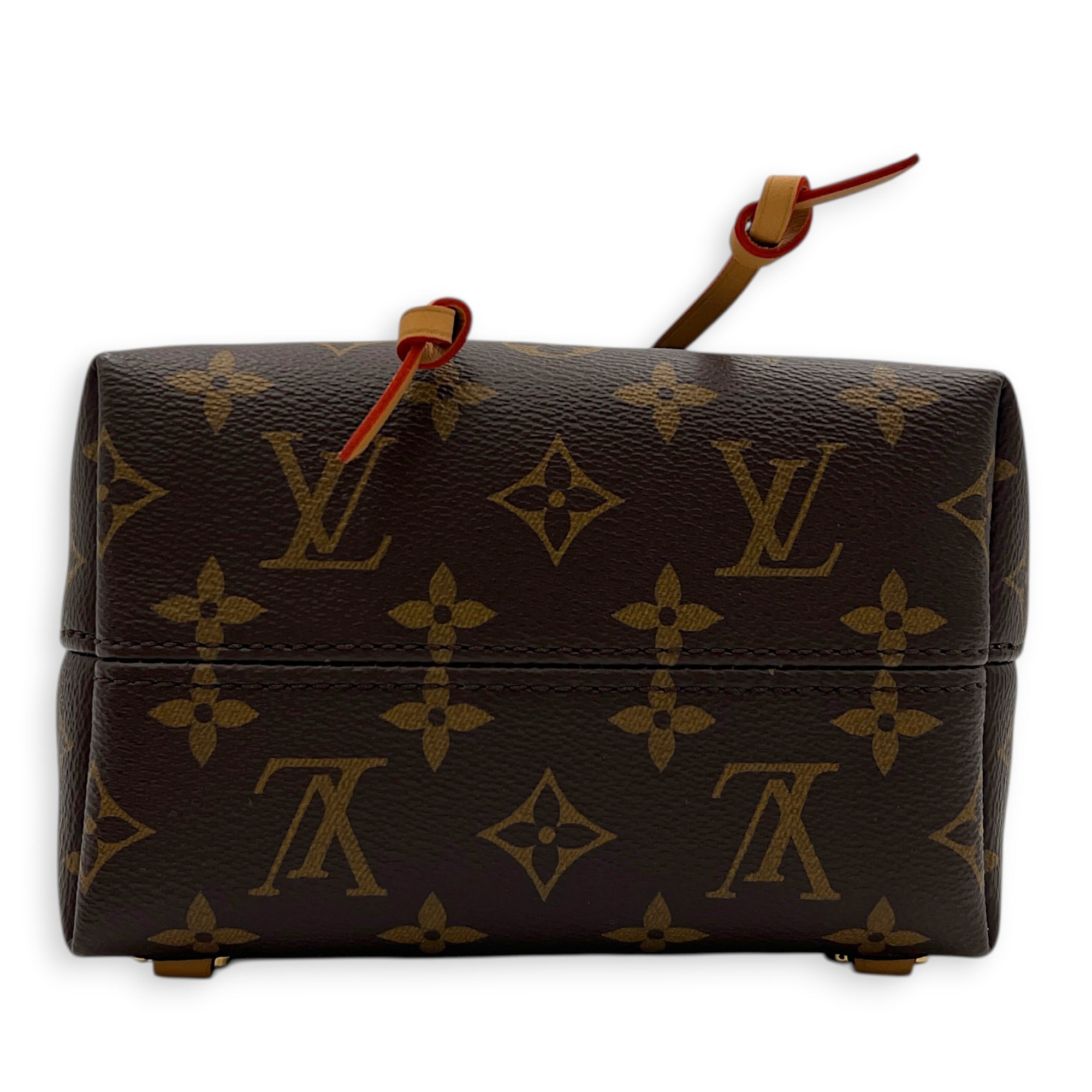 Montsouris Backpack BB Brown in Monogram Coated Canvas, Gold hardware