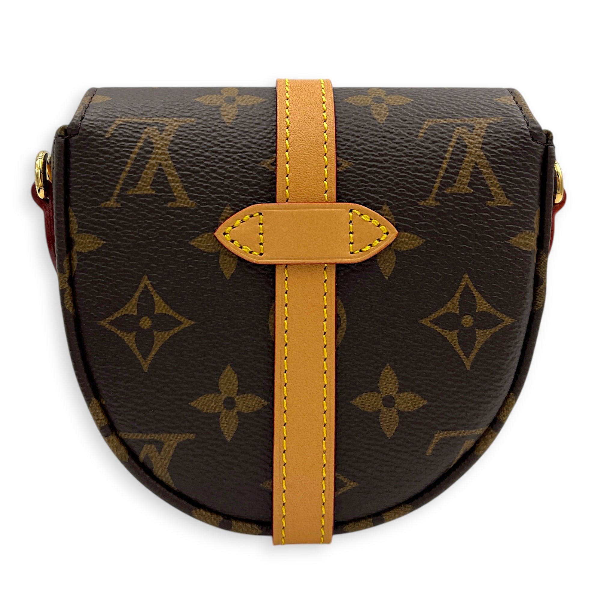 Chantilly Crossbody Bag Brown in Monogram Coated Canvas, Gold hardware