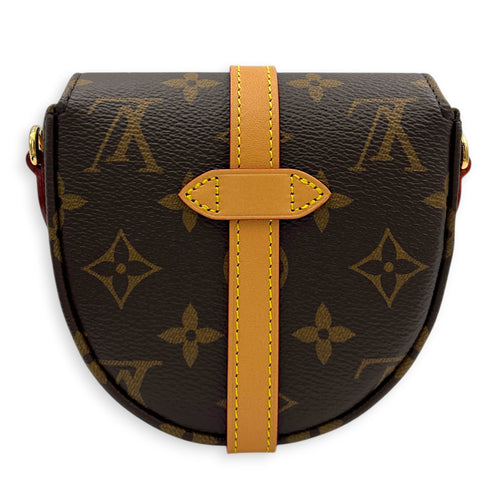 Chantilly Crossbody Bag Brown in Monogram Coated Canvas, Gold hardware