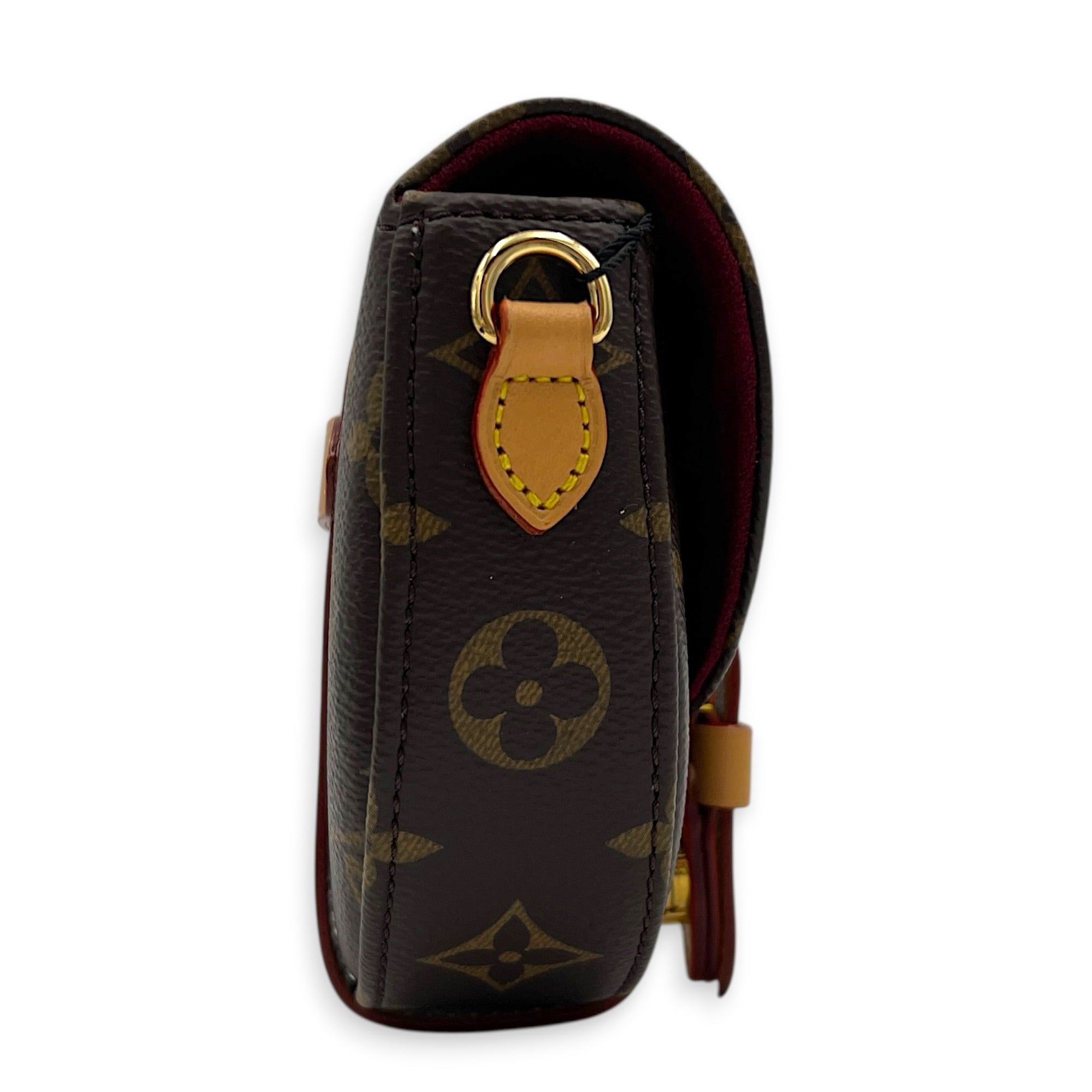 Chantilly Crossbody Bag Brown in Monogram Coated Canvas, Gold hardware