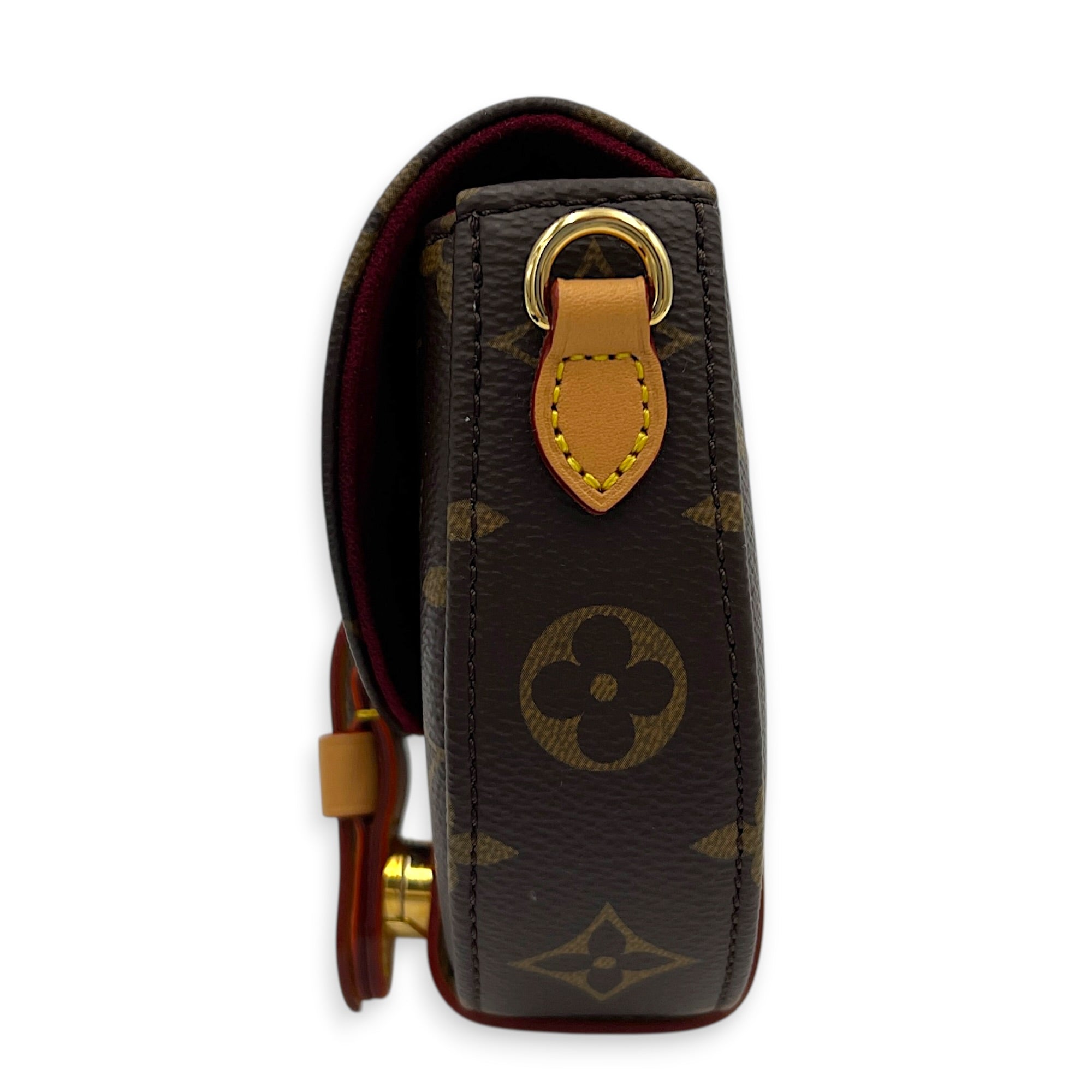 Chantilly Crossbody Bag Brown in Monogram Coated Canvas, Gold hardware