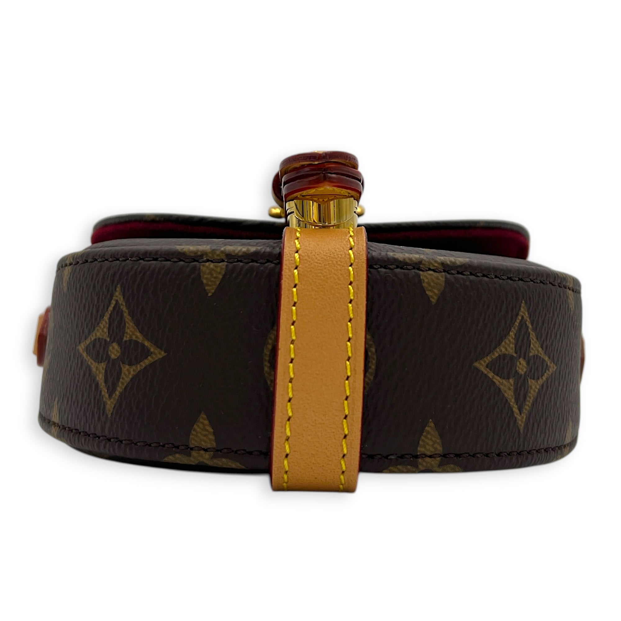 Chantilly Crossbody Bag Brown in Monogram Coated Canvas, Gold hardware