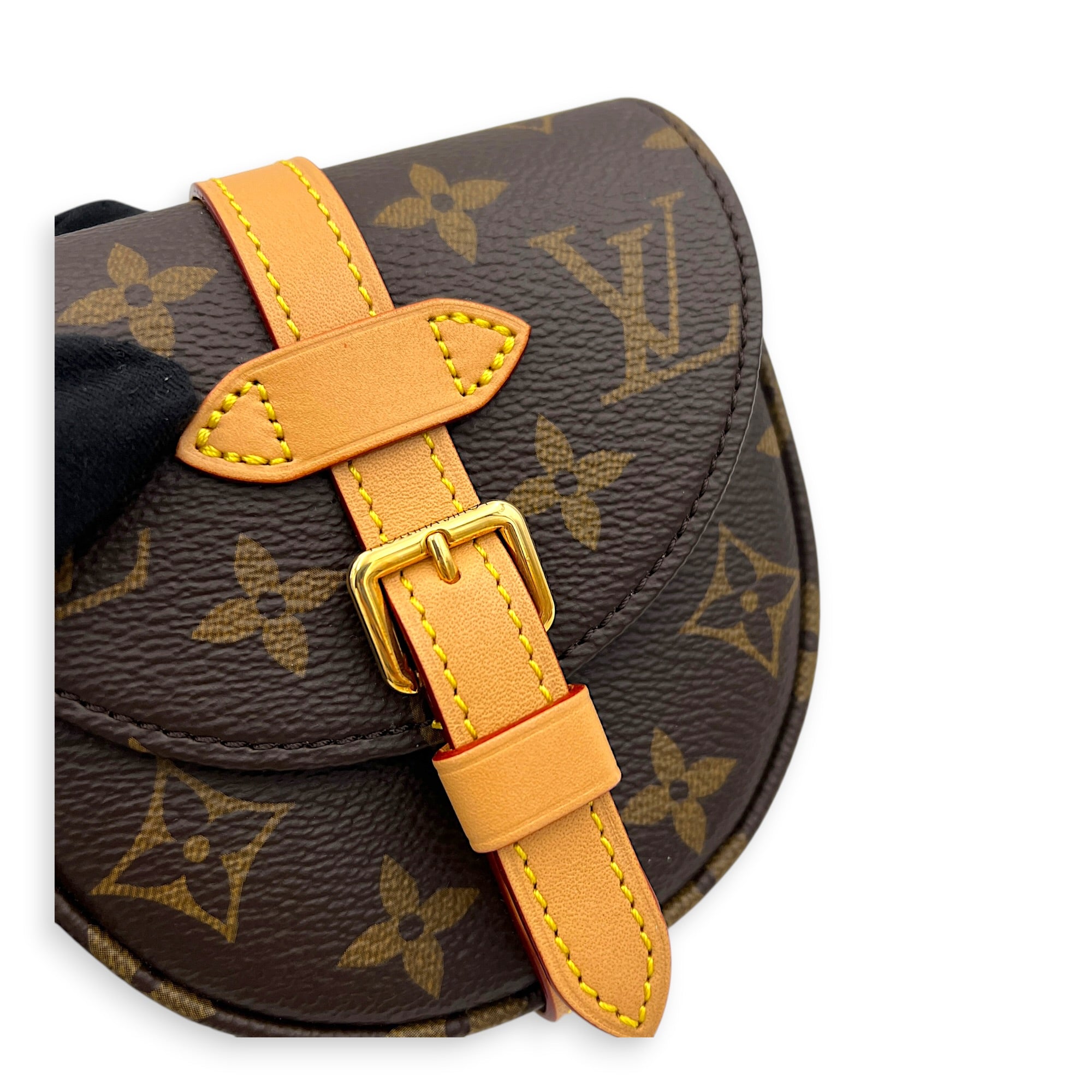 Chantilly Crossbody Bag Brown in Monogram Coated Canvas, Gold hardware