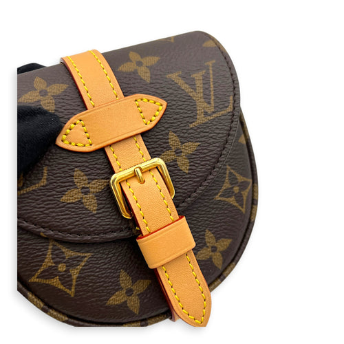 Chantilly Crossbody Bag Brown in Monogram Coated Canvas, Gold hardware
