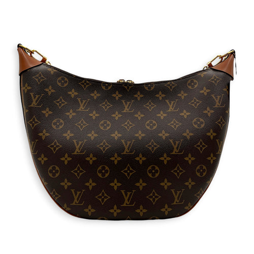 Loop Shoulder Bag Brown in Monogram Coated Canvas, Gold hardware