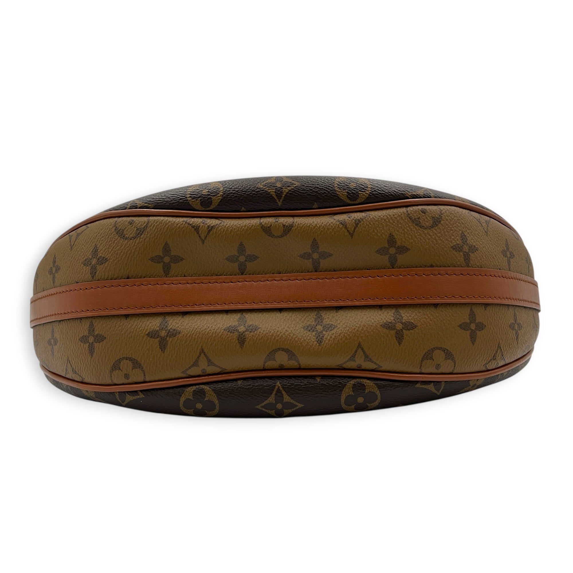Loop Shoulder Bag Brown in Monogram Coated Canvas, Gold hardware