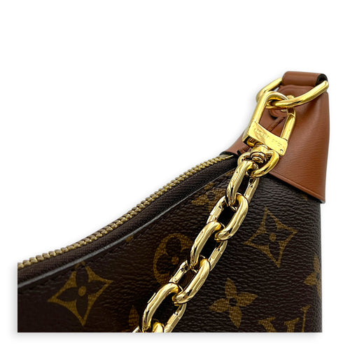 Loop Shoulder Bag Brown in Monogram Coated Canvas, Gold hardware