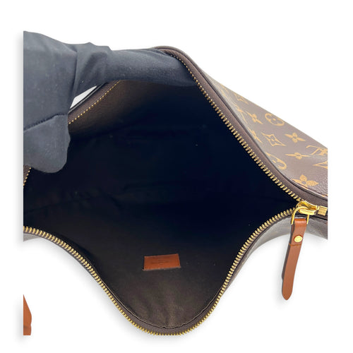 Loop Shoulder Bag Brown in Monogram Coated Canvas, Gold hardware