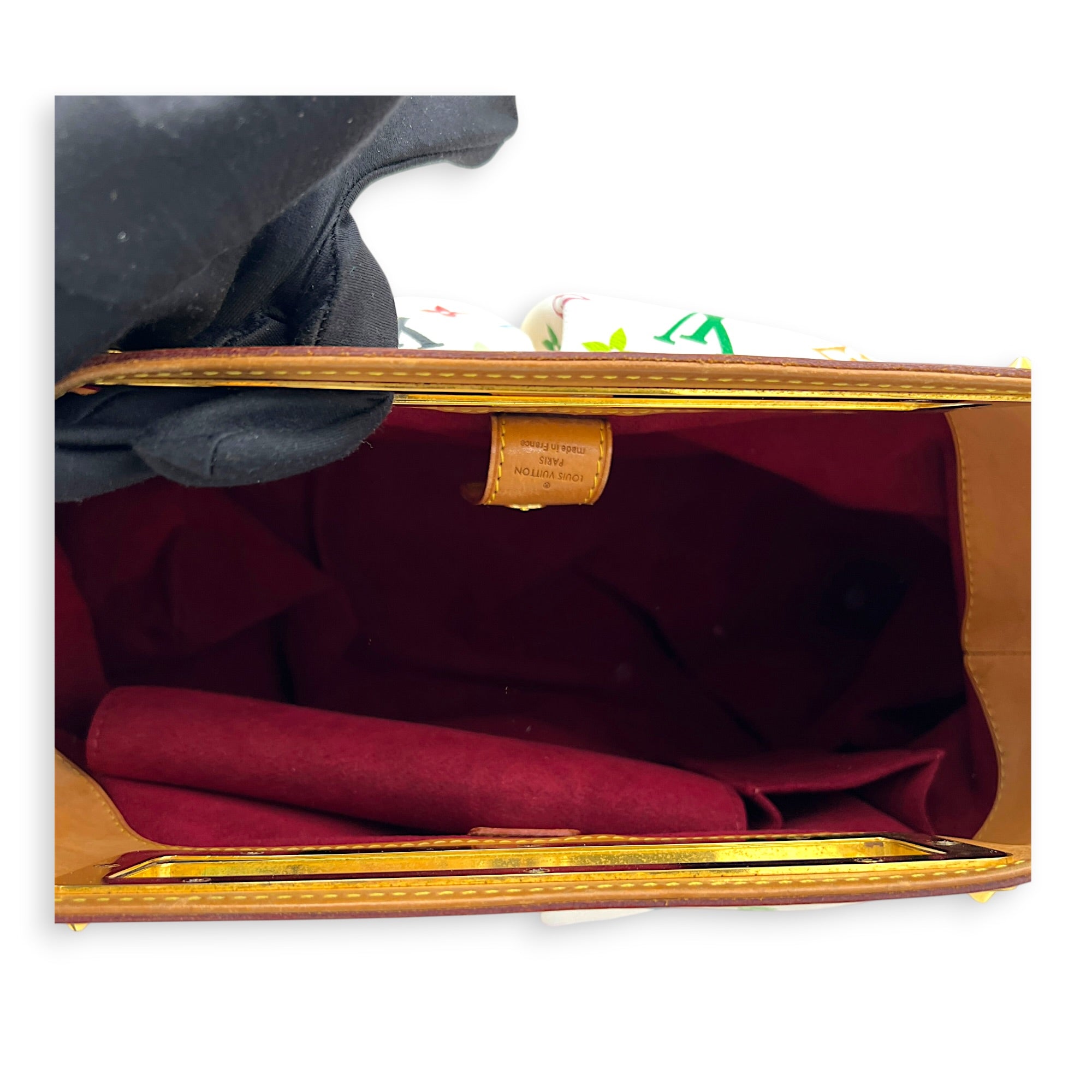 Judy Multi-colour Top Handle Bag in Coated Canvas, Gold hardware