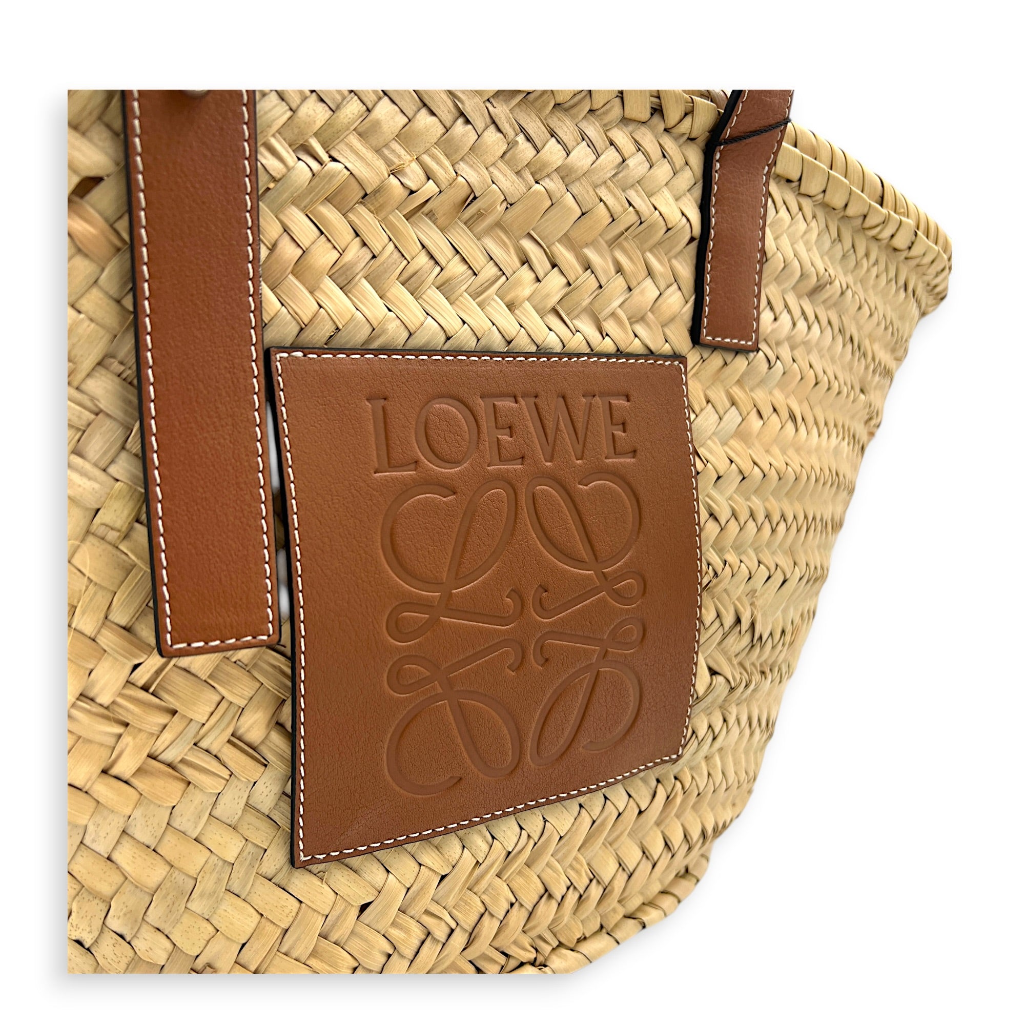 Anagram Basket Top Handle Bag in Others, Silver hardware