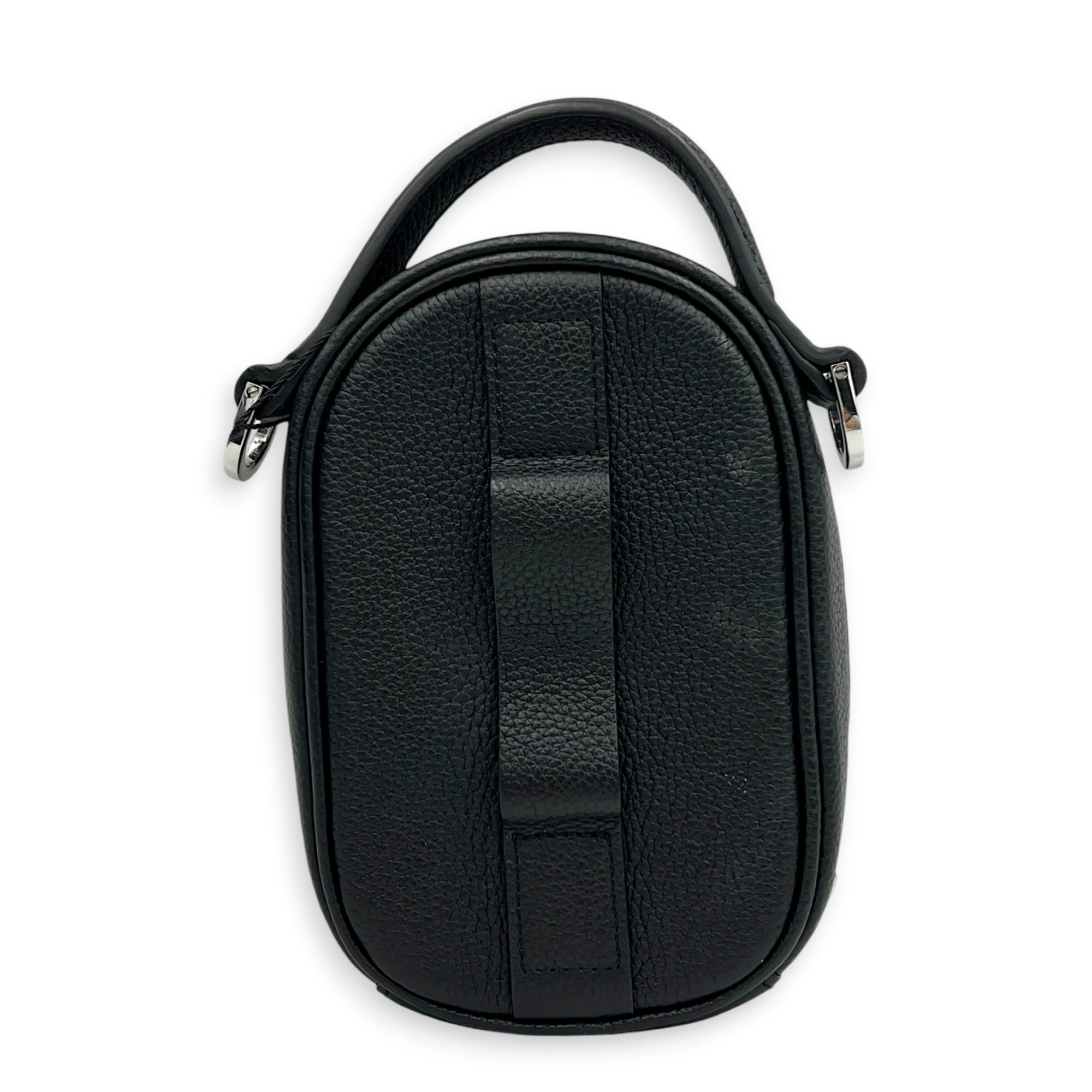 Atelier Crossbody Bag Black in Calfskin, Silver hardware