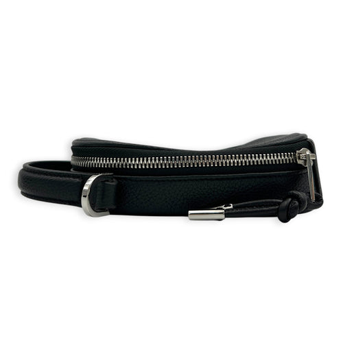 Atelier Crossbody Bag Black in Calfskin, Silver hardware
