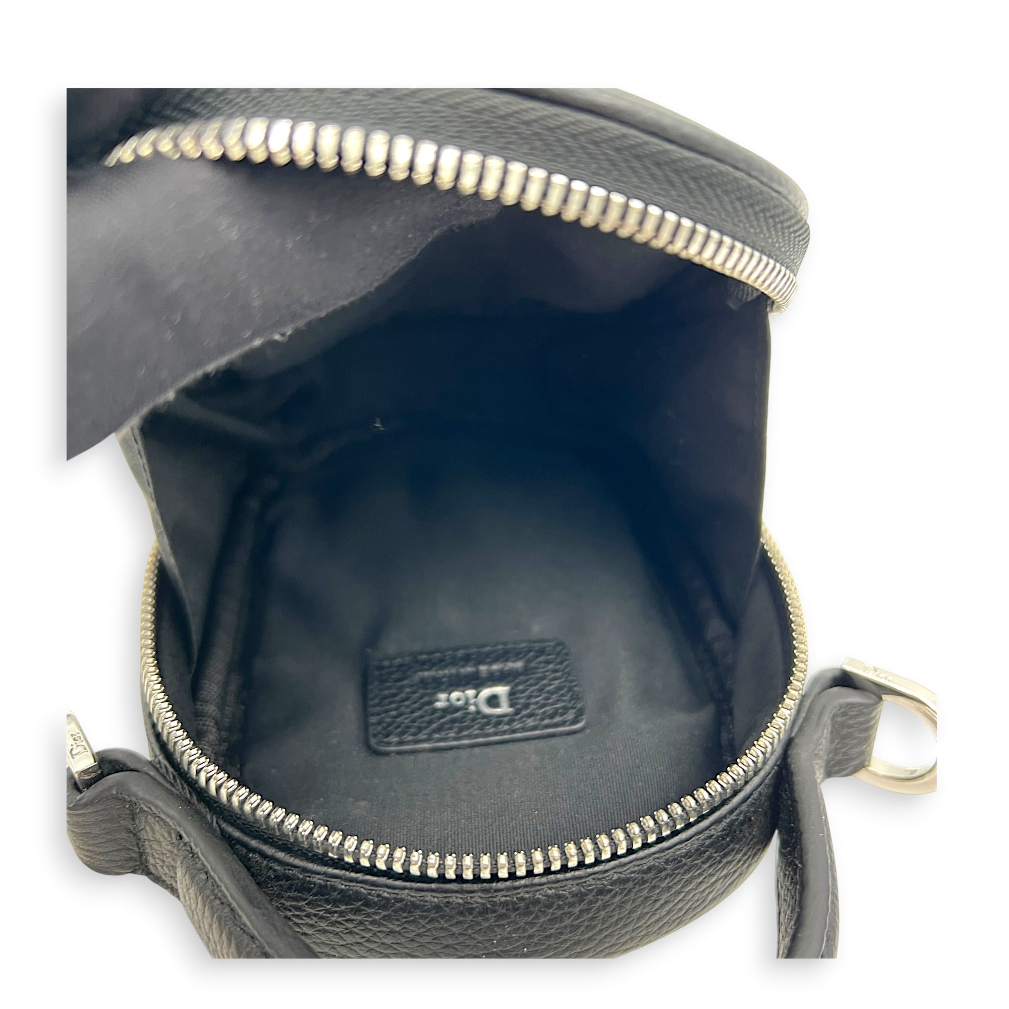 Atelier Crossbody Bag Black in Calfskin, Silver hardware