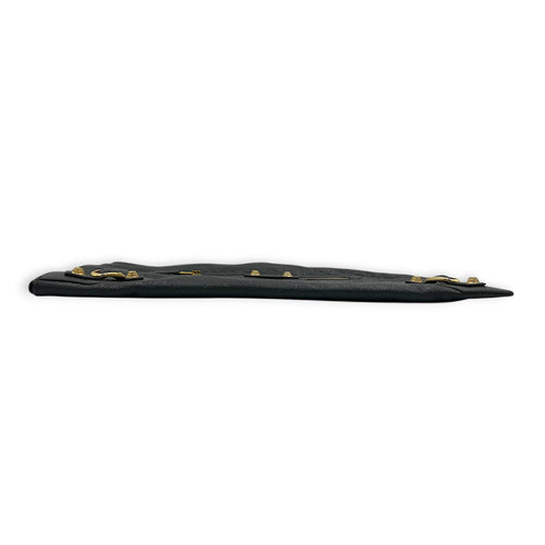 City Clutch Grey in Calfskin, Gold hardware