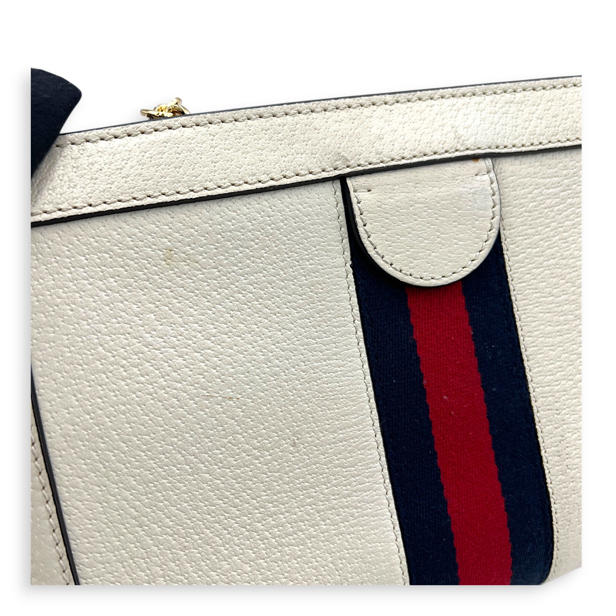 GG Ophidia Shoulder Bag in Calfskin, Gold hardware