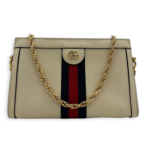 GG Ophidia Shoulder Bag in Calfskin, Gold hardware