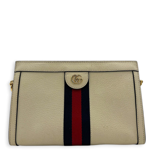 GG Ophidia Shoulder Bag in Calfskin, Gold hardware