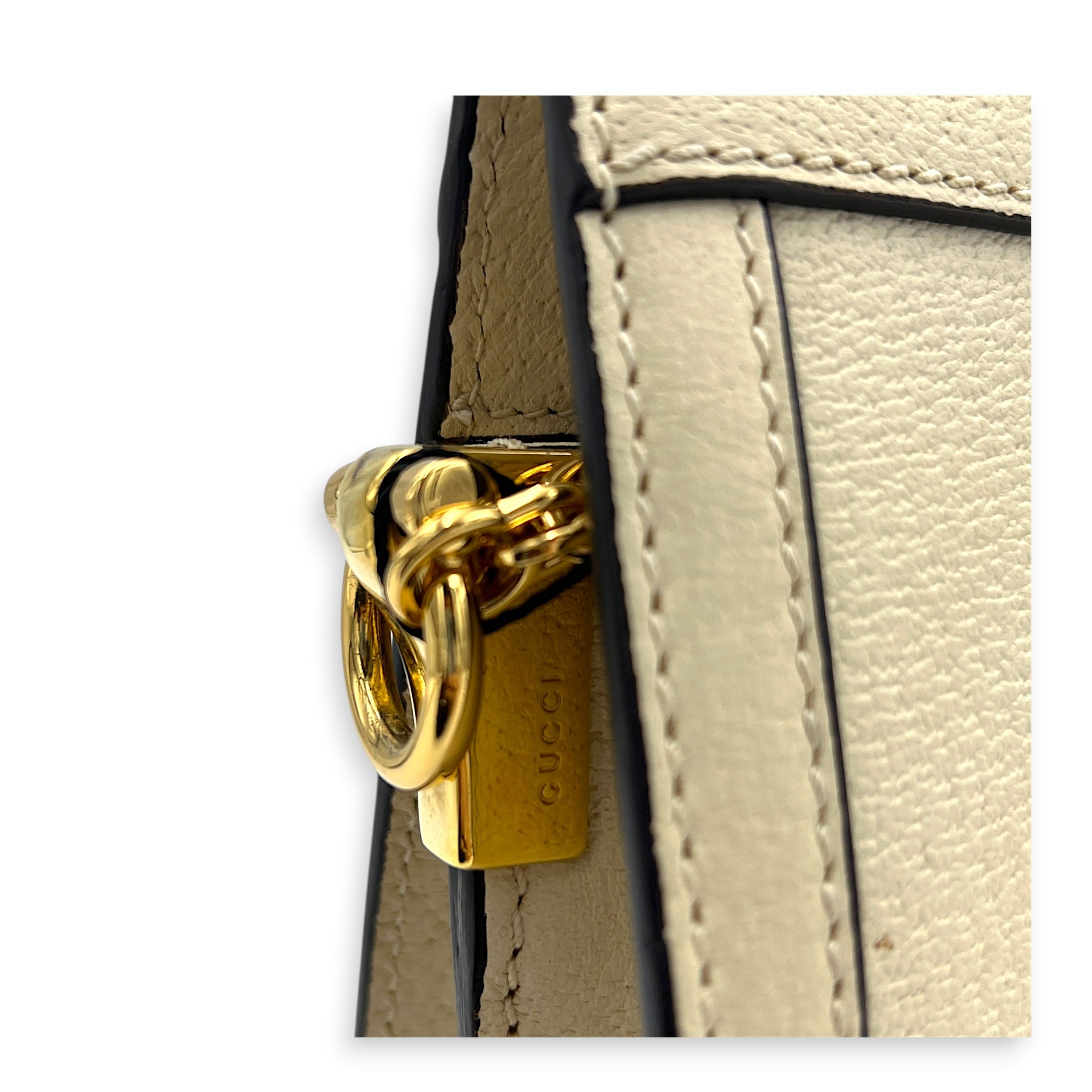 GG Ophidia Shoulder Bag in Calfskin, Gold hardware