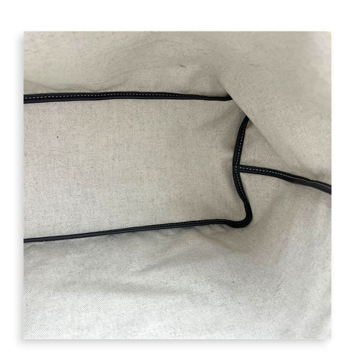 Saint Louis PM Grey Tote Bag in Coated Canvas, Silver hardware
