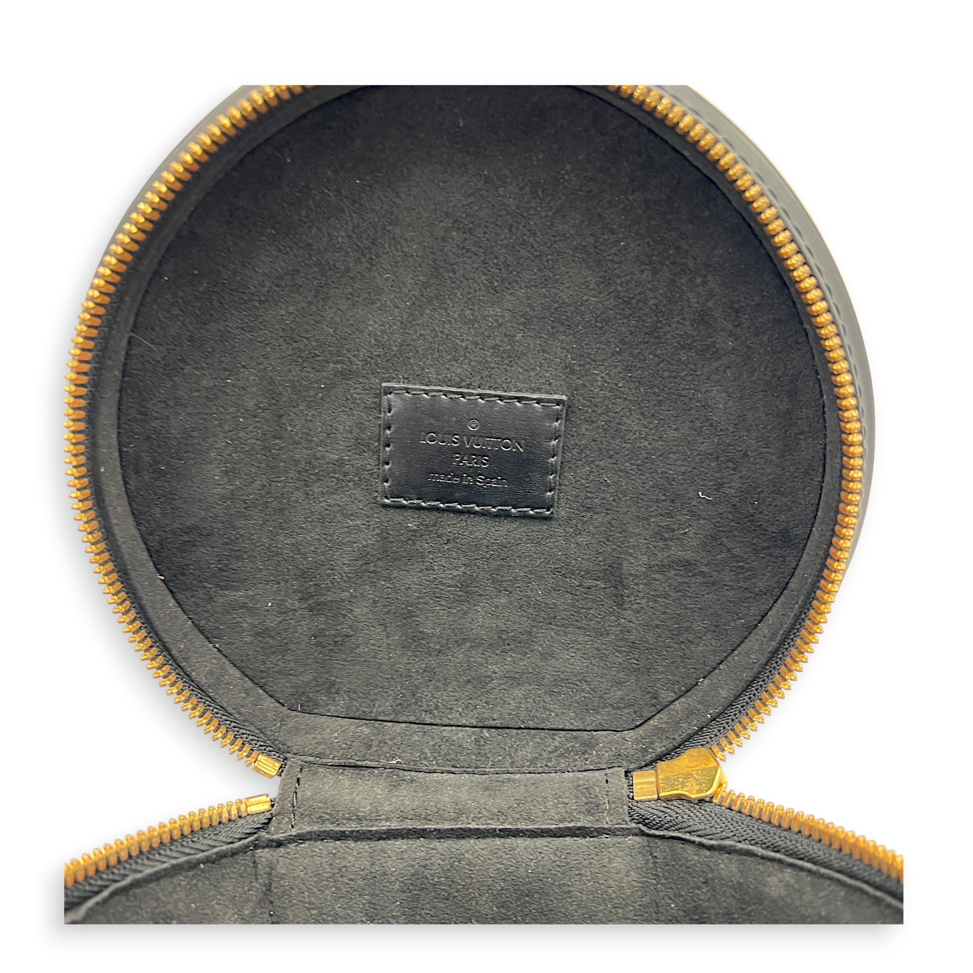Cannes Bucket Bag Brown in Coated Canvas, Gold hardware